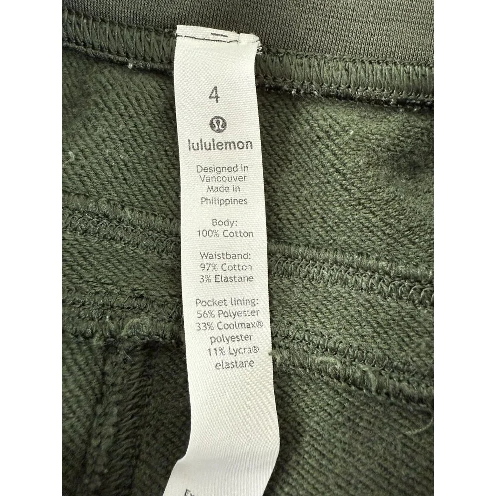 Lululemon Warm Down Jogger Sweat Pants Womens Sz 4 Athleisure Yoga Lounge Green - Picture 3 of 9